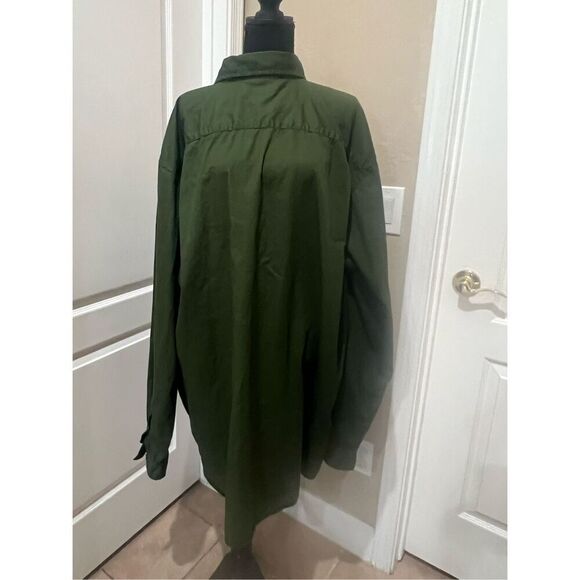 Green Carhartt button up men's big and tall shirt - Picture 2 of 5
